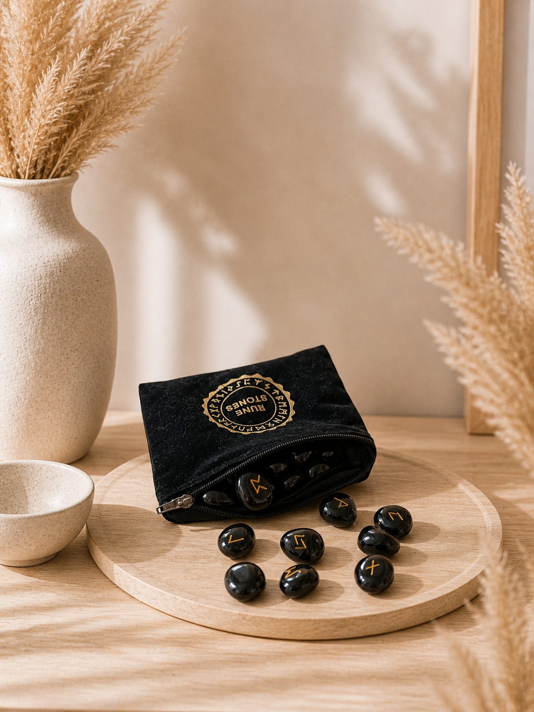 Runes en agate noire đ€