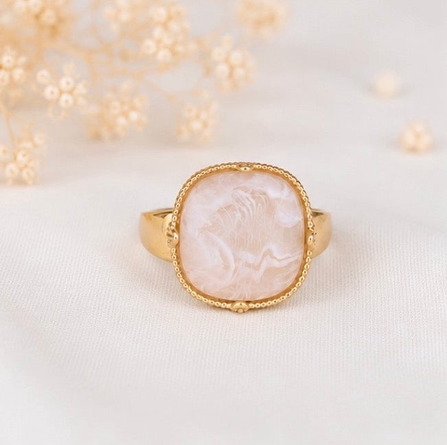 Bague quartz  rose