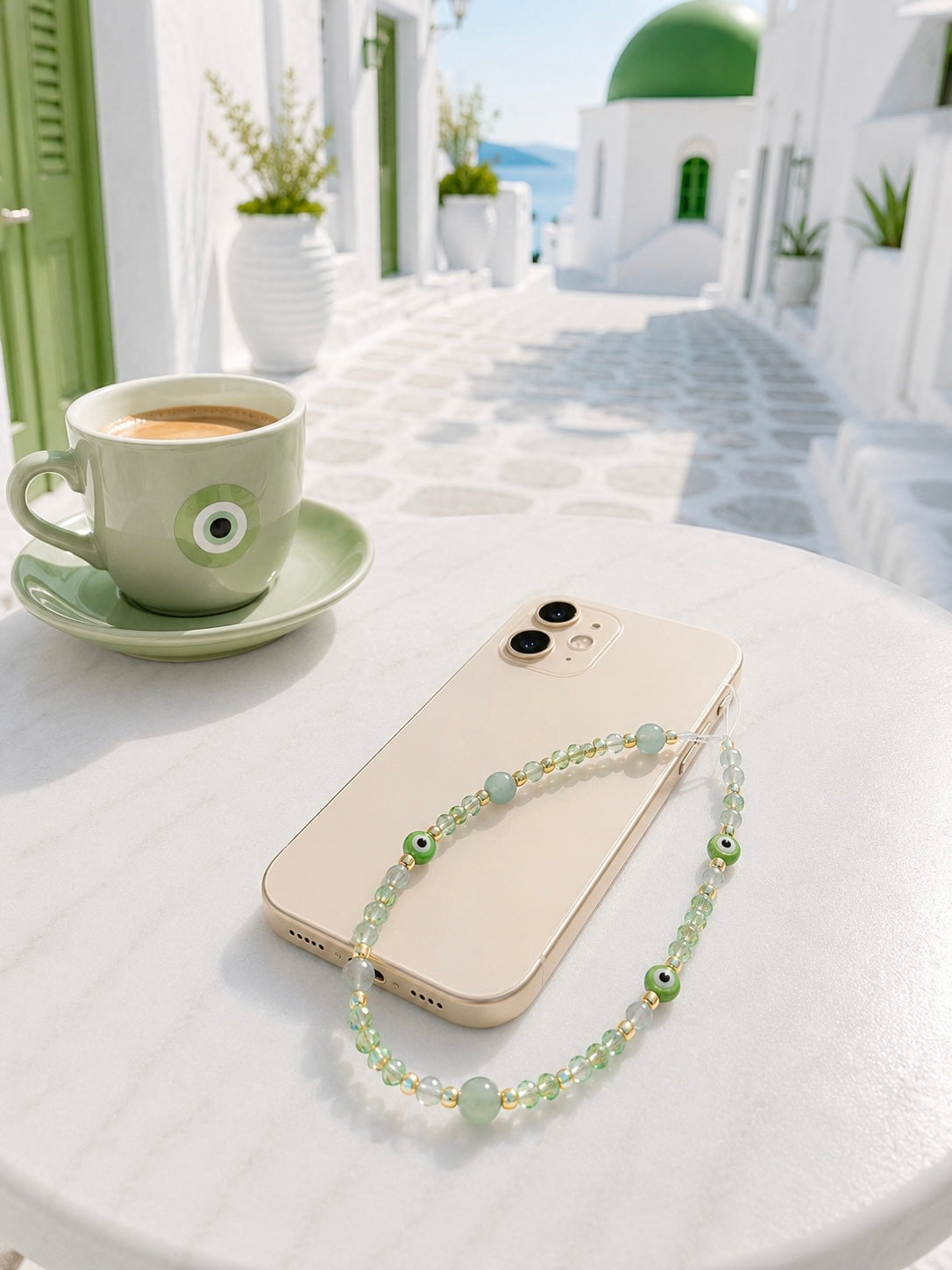 Bijoux de téléphone en aventurine verte 💚