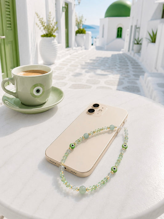 Bijoux de téléphone en aventurine verte 💚