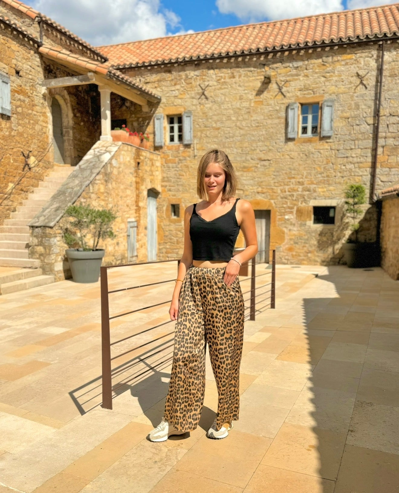 Pantalon Léopard Beige