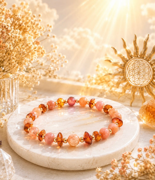 Synergie solaire : ambre / pierre de soleil