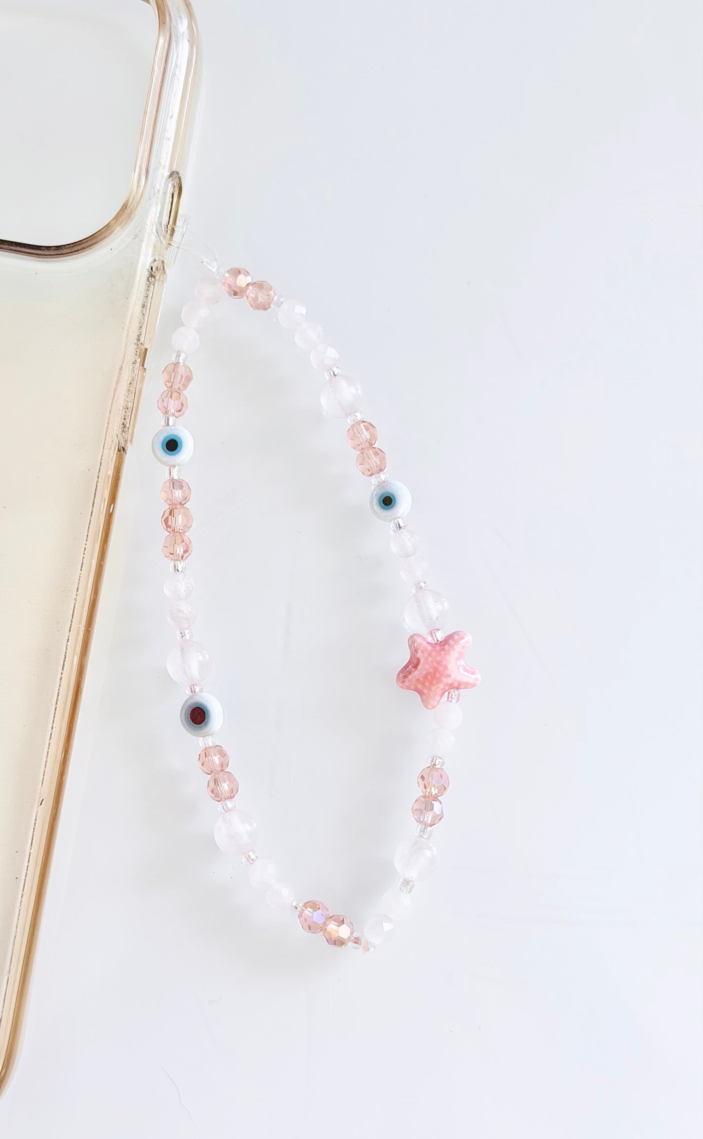 Bijoux de téléphone e Quartz rose 💕