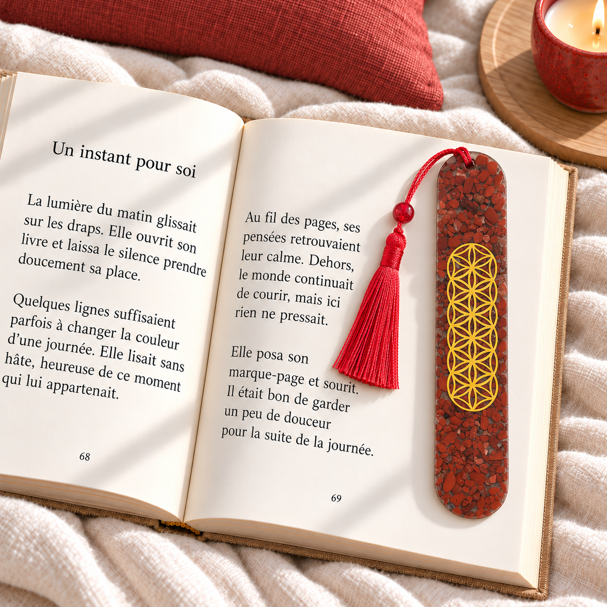 Marque page Jaspe Rouge ❤️