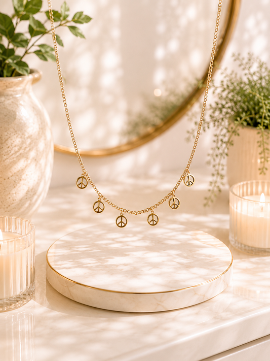 Collier Peace and love
