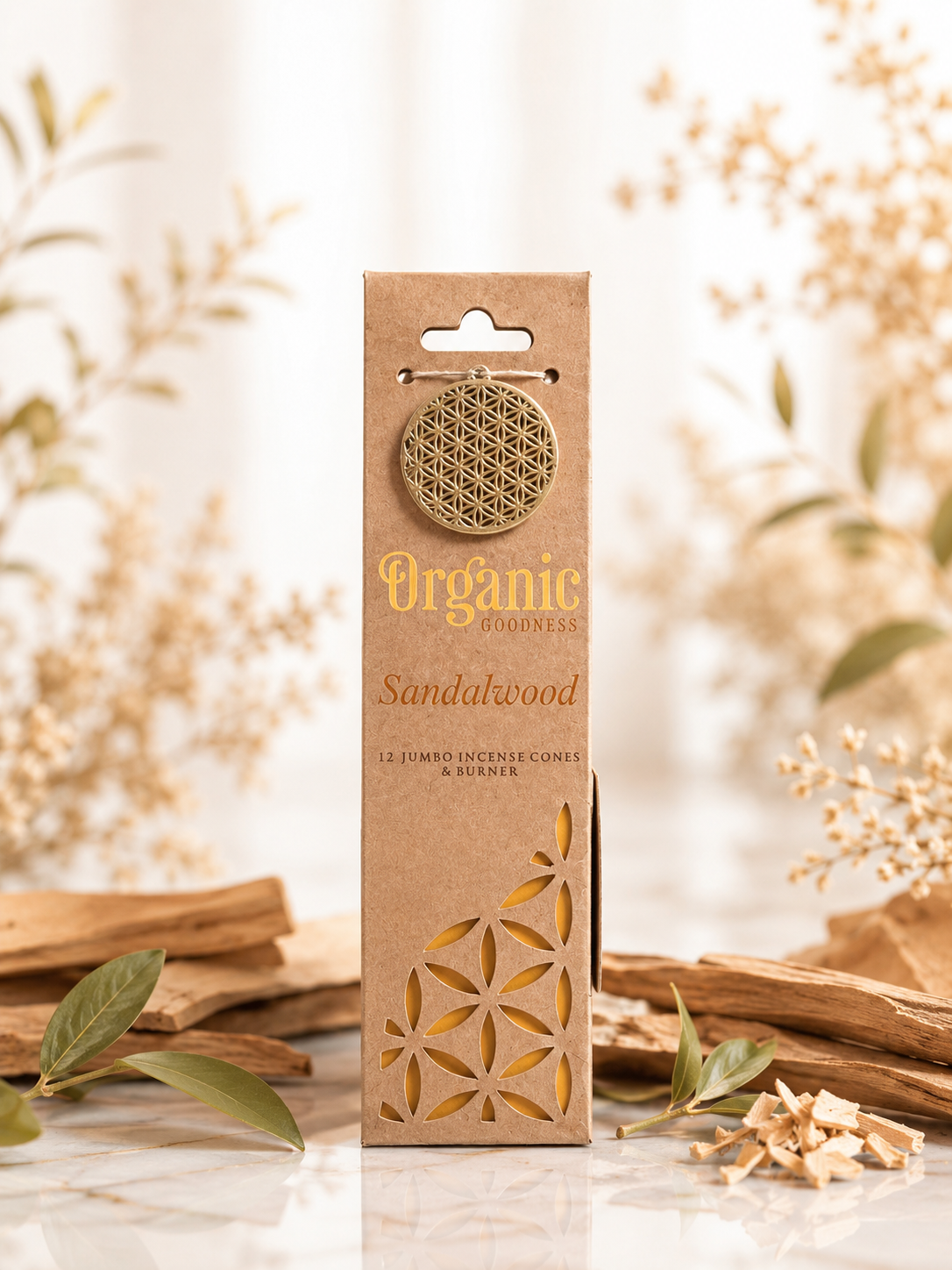 Encens en cône bois de santal avec Brûleur 🧡