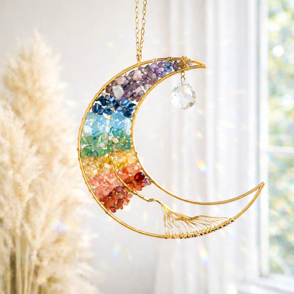 Cristal Feng shui 7 chakra Lune