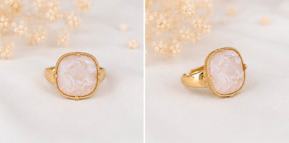 Bague quartz  rose