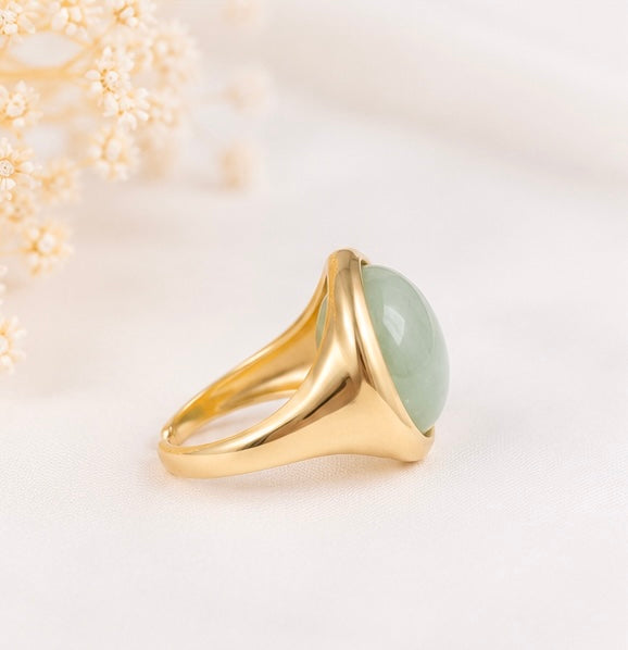 Bague aventurine verte