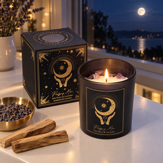 Bougie pour les rituels de pleine lune