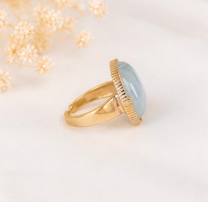 Bague Harmonie céleste : Angelite bleue