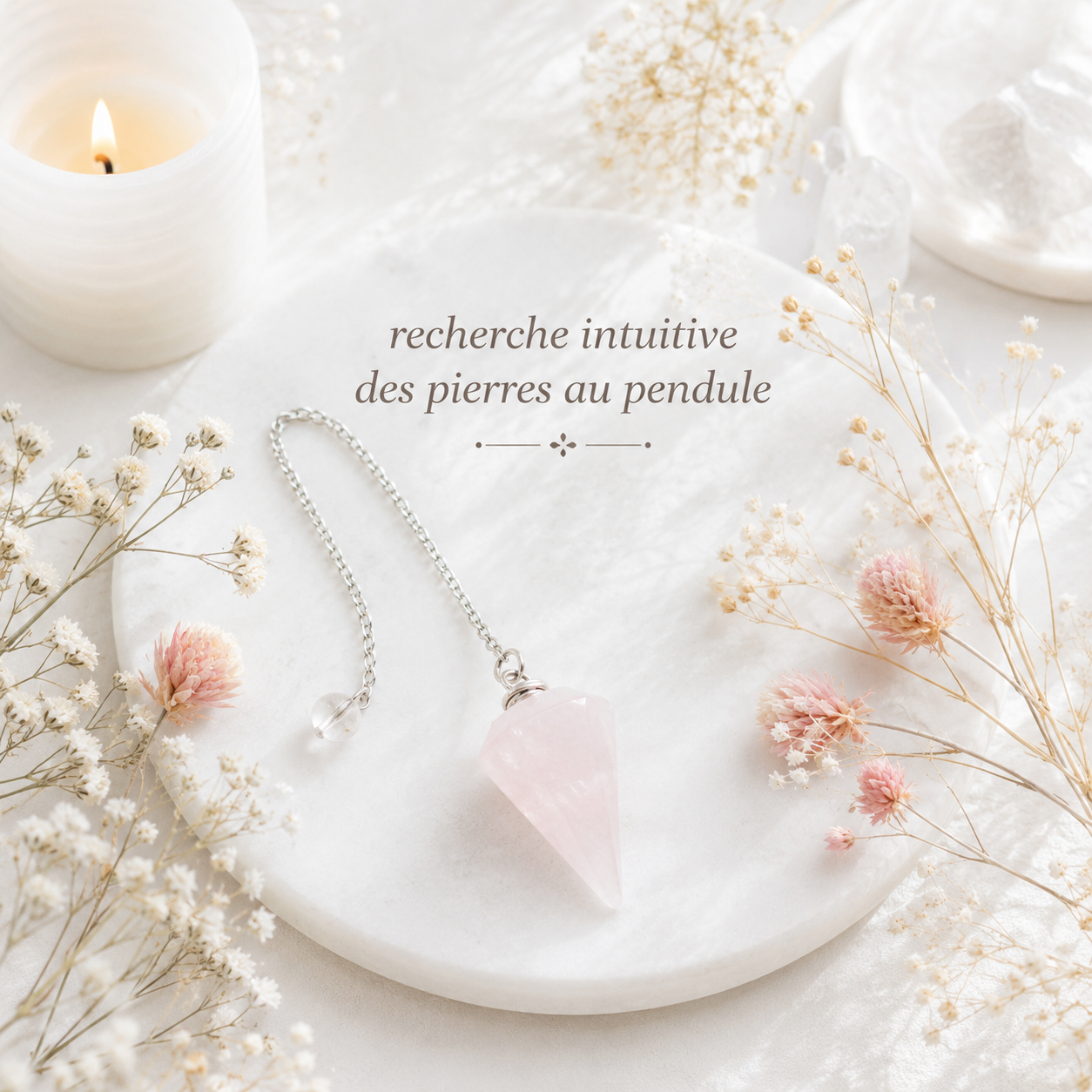 Recherche de minéraux au pendule + bracelet