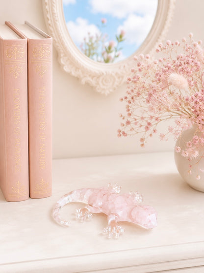 Lézard Quartz rose