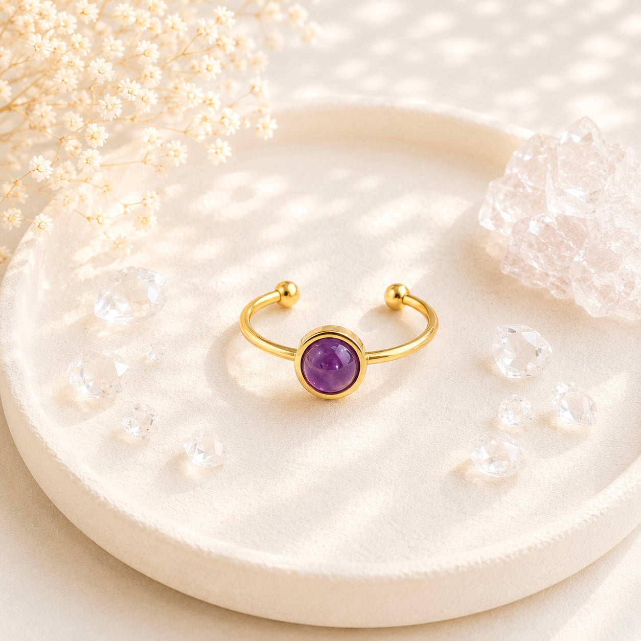Bague Iris : Améthyste