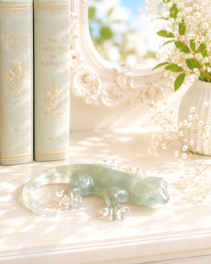 Lézard aventurine verte