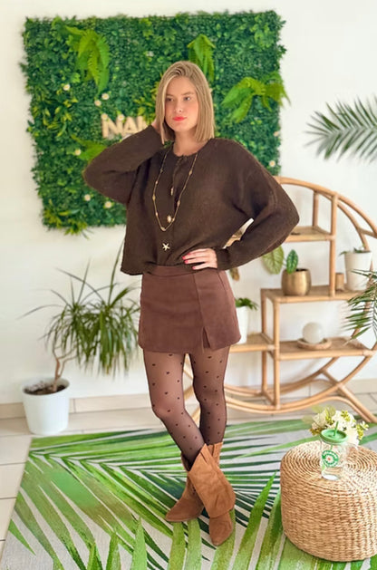 Jupe Short Sydney marron