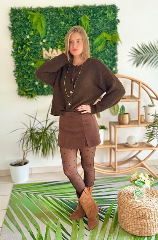 Jupe Short Sydney marron