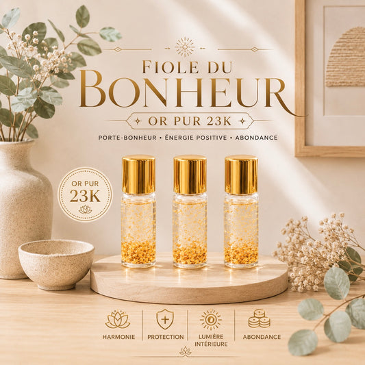 La Fiole porte bonheur Bonheur - Or pur 23k