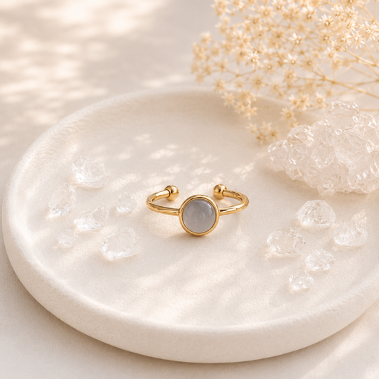 Bague Iris : aiguë marine