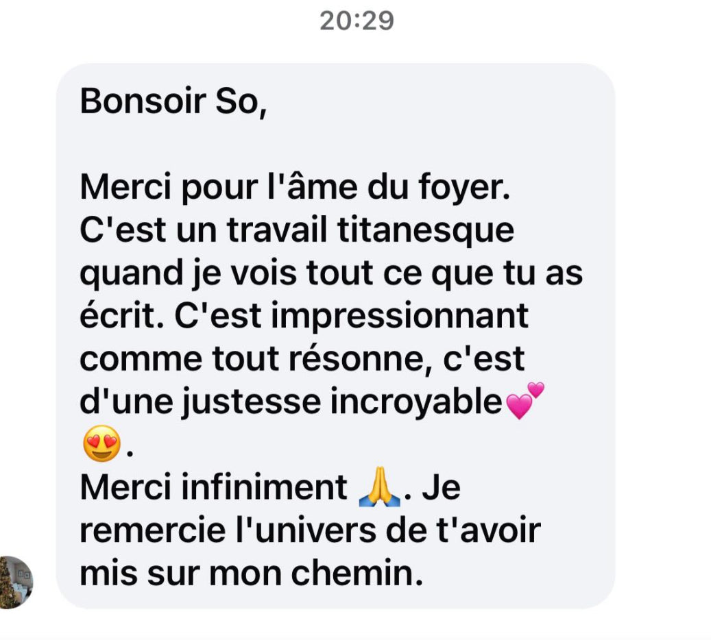 L’âme du foyer ✨ 

Cartographie Vibratoire Familiale Personnalisée