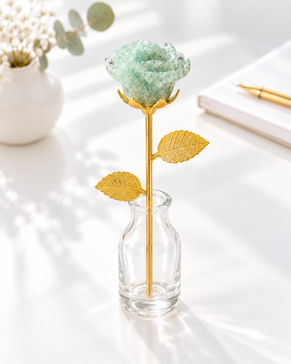 Rose en aventurine verte 🌿