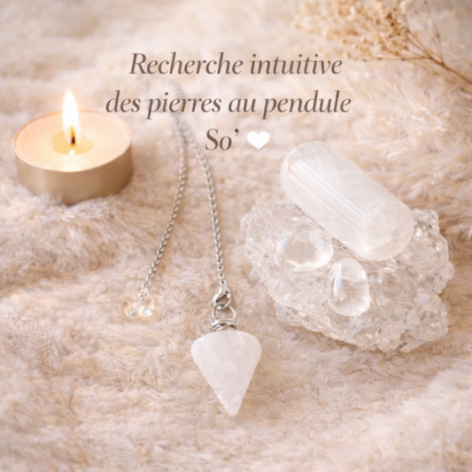 Recherche de minéraux au pendule + bracelet