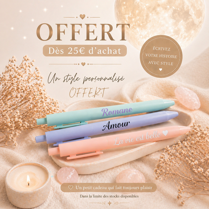 🎁 Offert par tranche de 25 euros Stylo personnalisable 🌈
