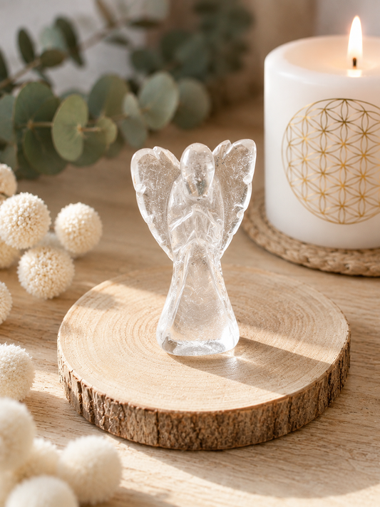 Ànge gardien en cristal de roche
