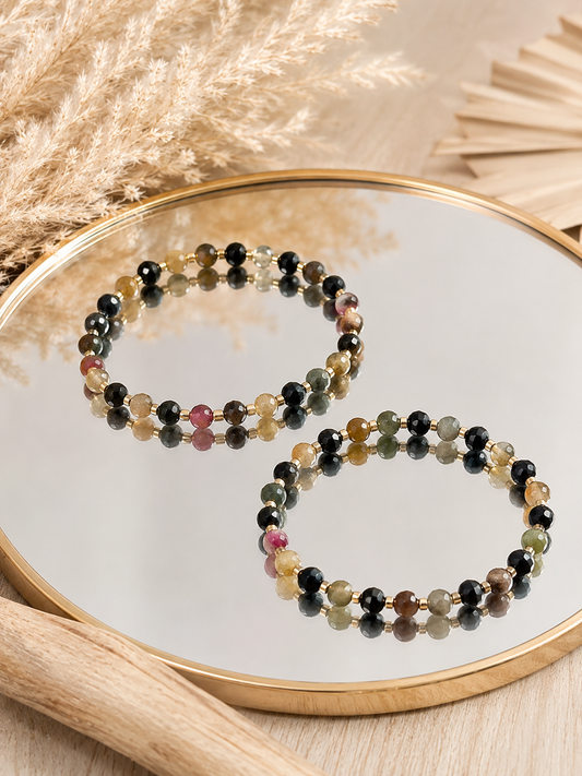 Bracelet les couleurs de l’âme : tourmaline colorée