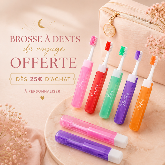 Brosse à dents de voyage 🎁 offert par tranche de 25 euros